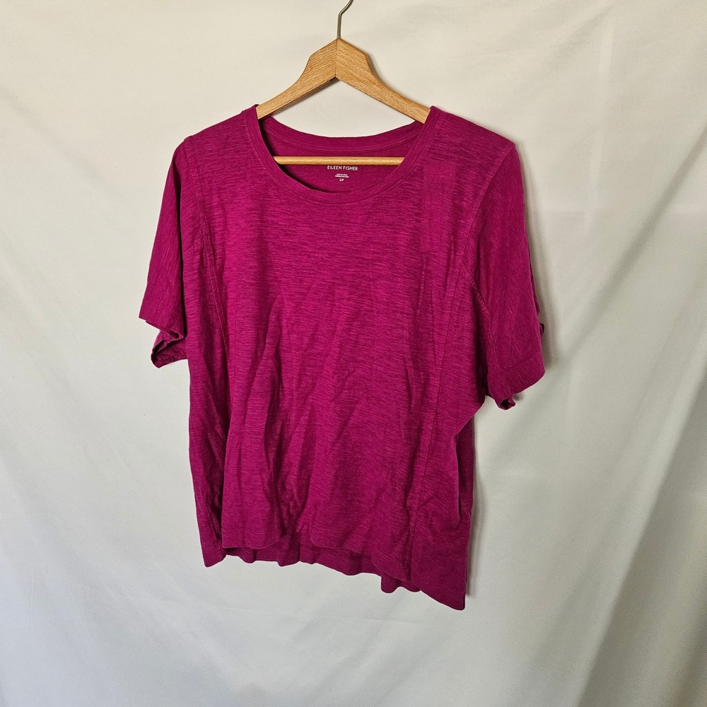 Eileen Fisher Organic Cotton and Hemp Blend‎ Short Sleeve Top sz S NWT